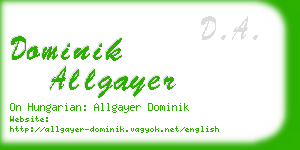 dominik allgayer business card